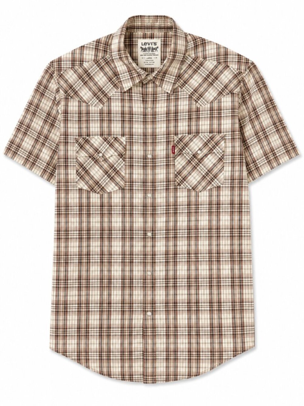 Levi’s Western Plaid Shirt L🤠 Pearl Snap Cowboy Button Up Large